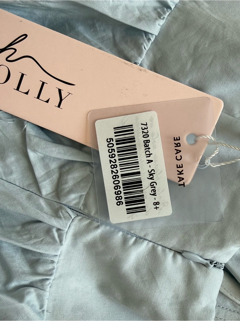 Oh Polly Sky Grey Summer Dress